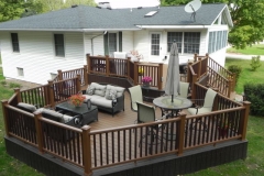 detached deck with furniture and accessories