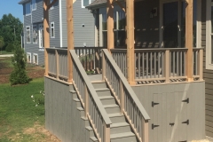 Rope Swing Post Sleeves With Gravel Path Rail