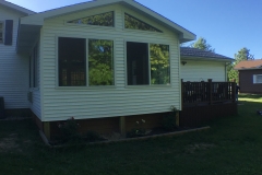 Sunroom with gable windows