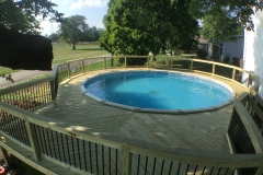 Heringbone pool deck