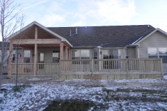 large deck with enclosure