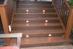 deck lighting in the steps